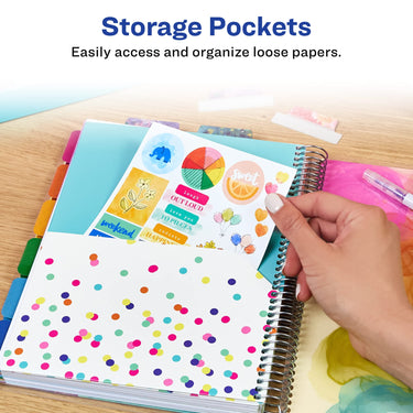 Avery + Amy Tangerine Designer Collection Academic Planner, July 2023-June 2024, School Planner with Stickers, 8.25